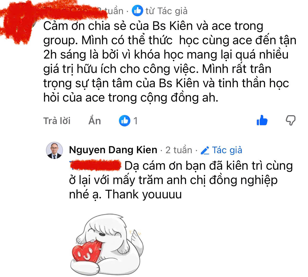 Phản hồi học viên: giá trị trực tiếp cho công việc nghiên cứu